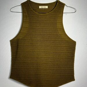 Madewell crochet-knit cutaway tank top size large